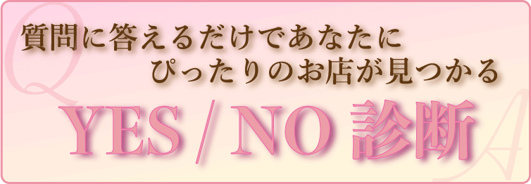 質問に答えるだけであなたにぴったりのお店が見つかるYES/NO診断